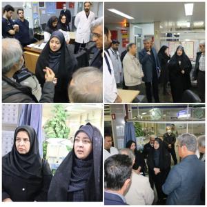 بازدید رئیس و کارشناس اداره اورژانس بیمارستانی وزارت بهداشت از مرکز آموزشی درمانی شهید مدنی تبریز