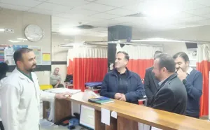 بازدید معاون درمان دانشگاه علوم پزشکی تبریز از بخش‌های  بیمارستان شبستر 