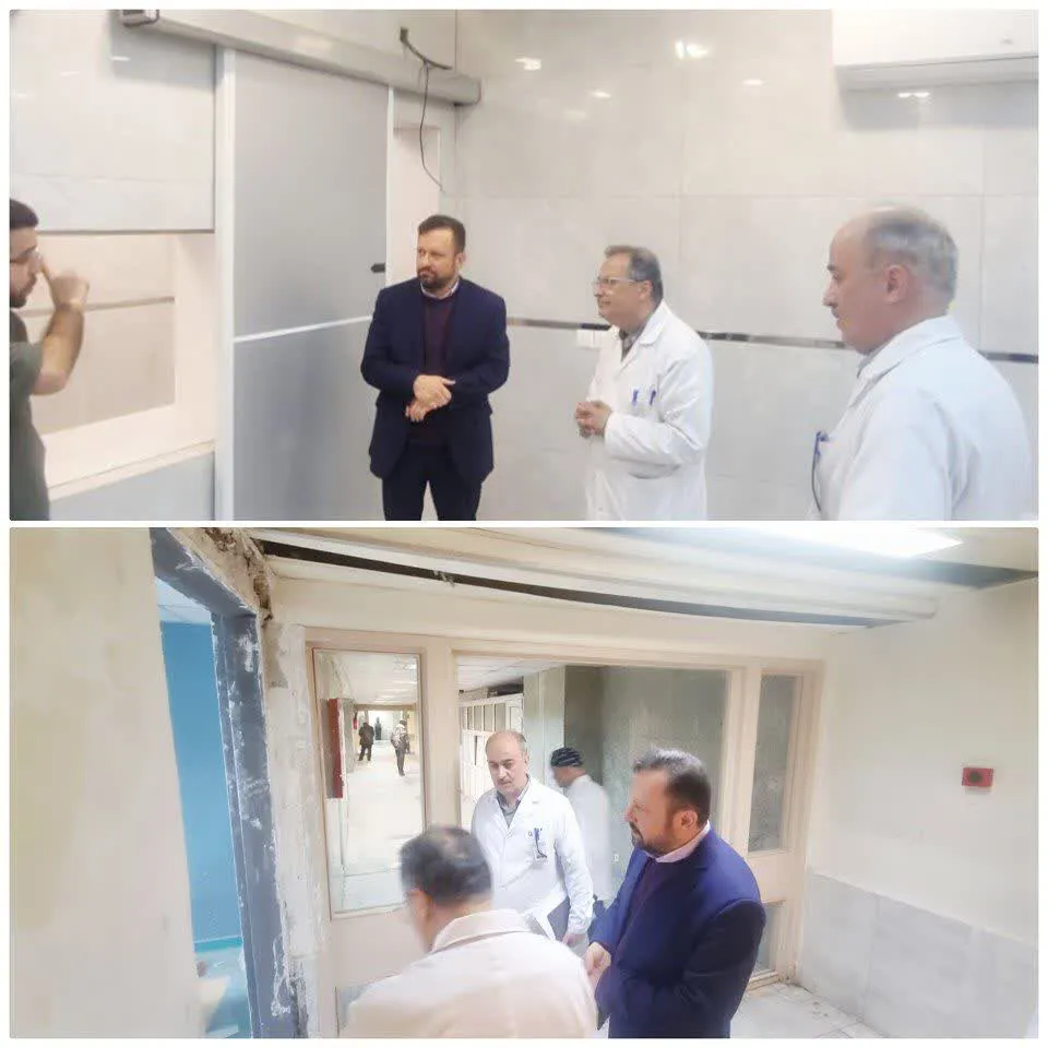 بازدید معاون درمان دانشگاه علوم پزشکی تبریز از روند راه‌اندازی دستگاه اسپکت‌سی‌تی و بخش جدید ام‌آر‌آی بیمارستان امام رضا(ع) تبریز
